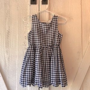Cat & Jack blue and white gingham dress